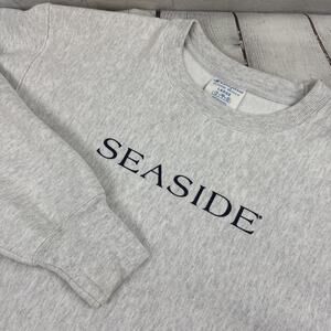 Champion Reverse Weave Seaside Pullover Sweatshirt Large Gray